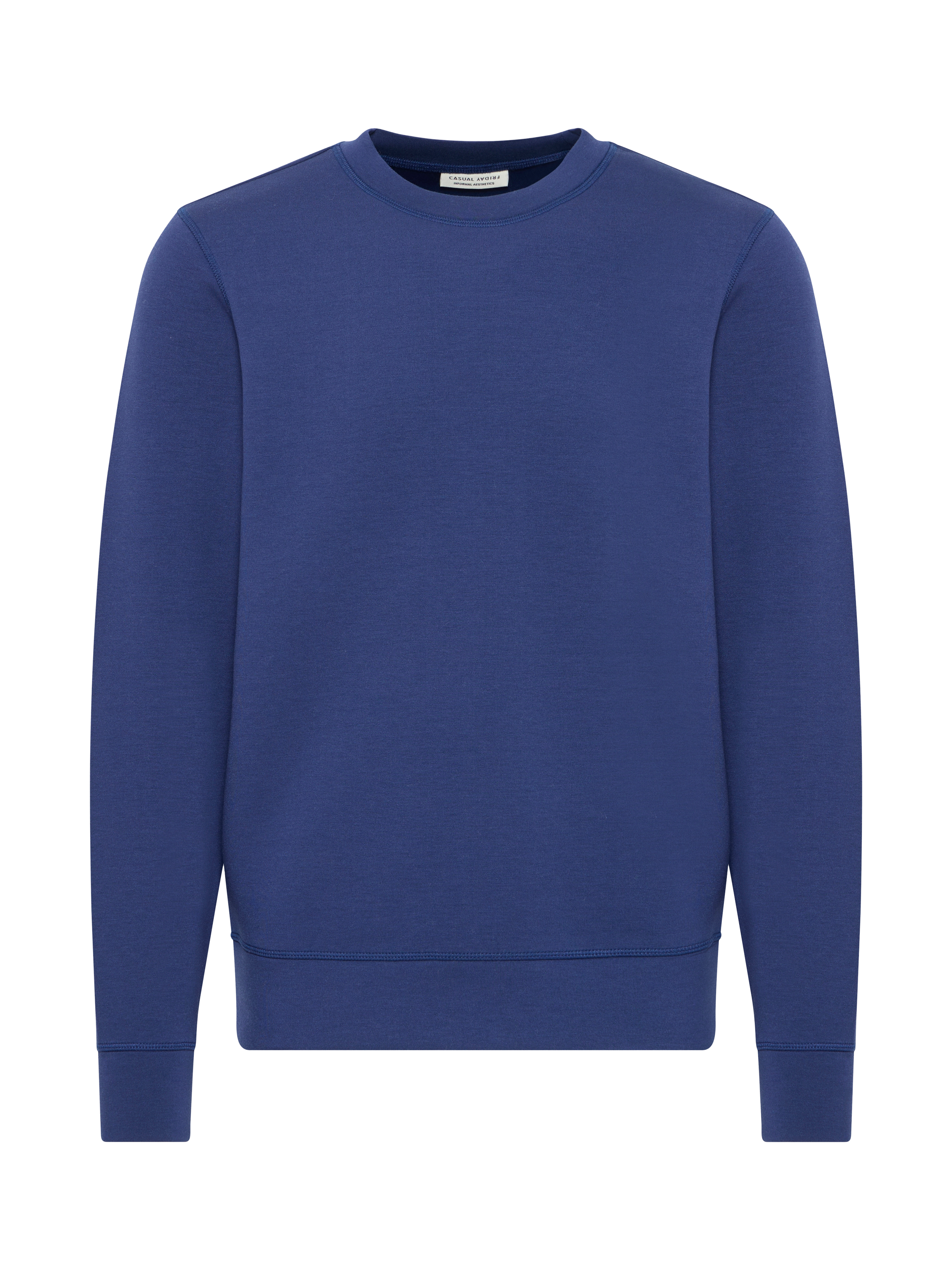 Product image 5 of 7, which shows Casual Friday Sebastian Basic Crew Neck Sweatshirt, Mid Blue, S