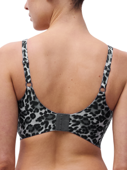Chantelle Soft Stretch Power Non-Wired Support Bra - view 2, Grey Leopard