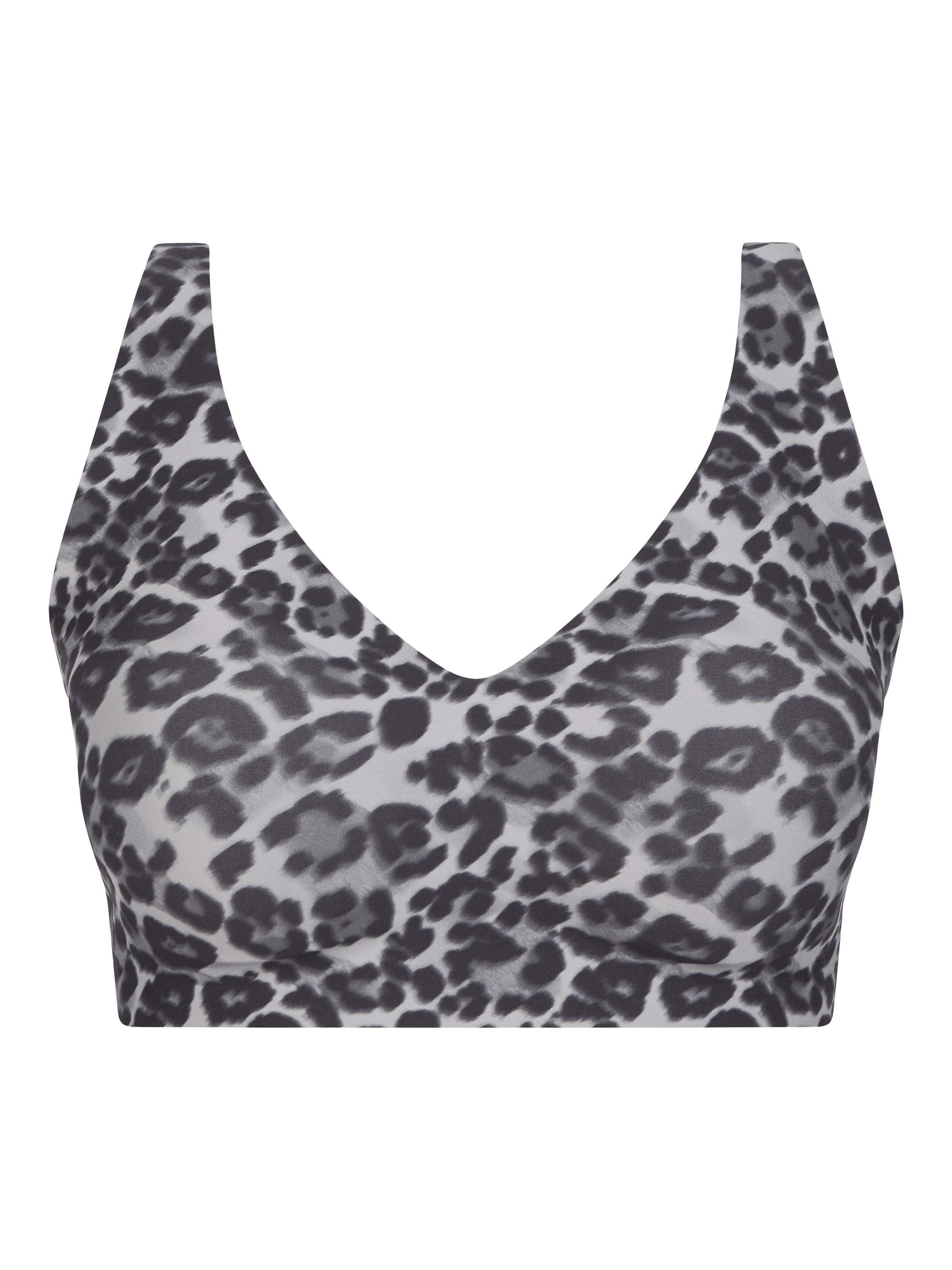 Product image 7 of 8, which shows Chantelle Soft Stretch Power Non-Wired Support Bra, Grey Leopard, M