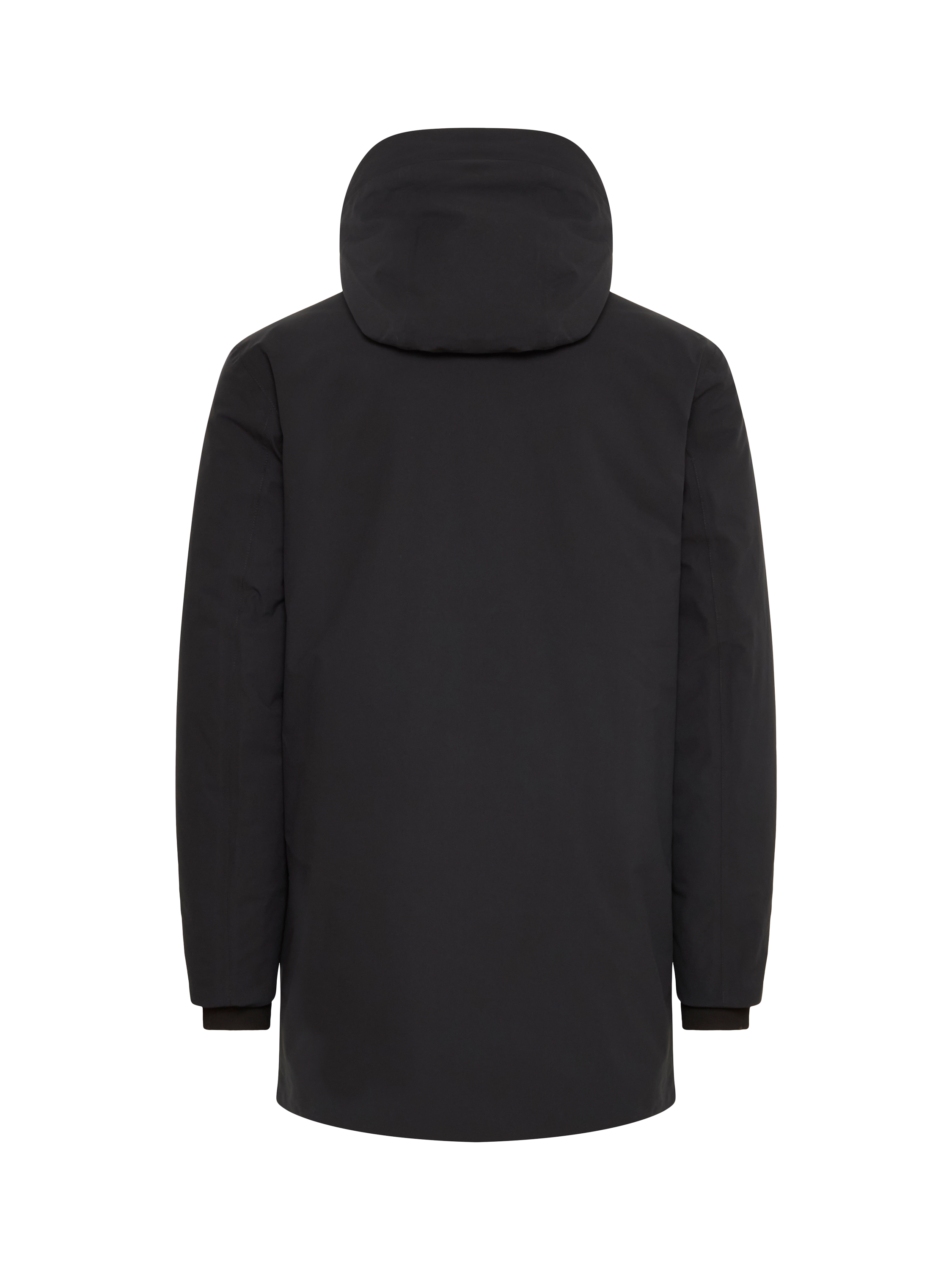 Product image 7 of 7, which shows Casual Friday Bergen Zip Popper Hooded Parka, Black Beauty, M