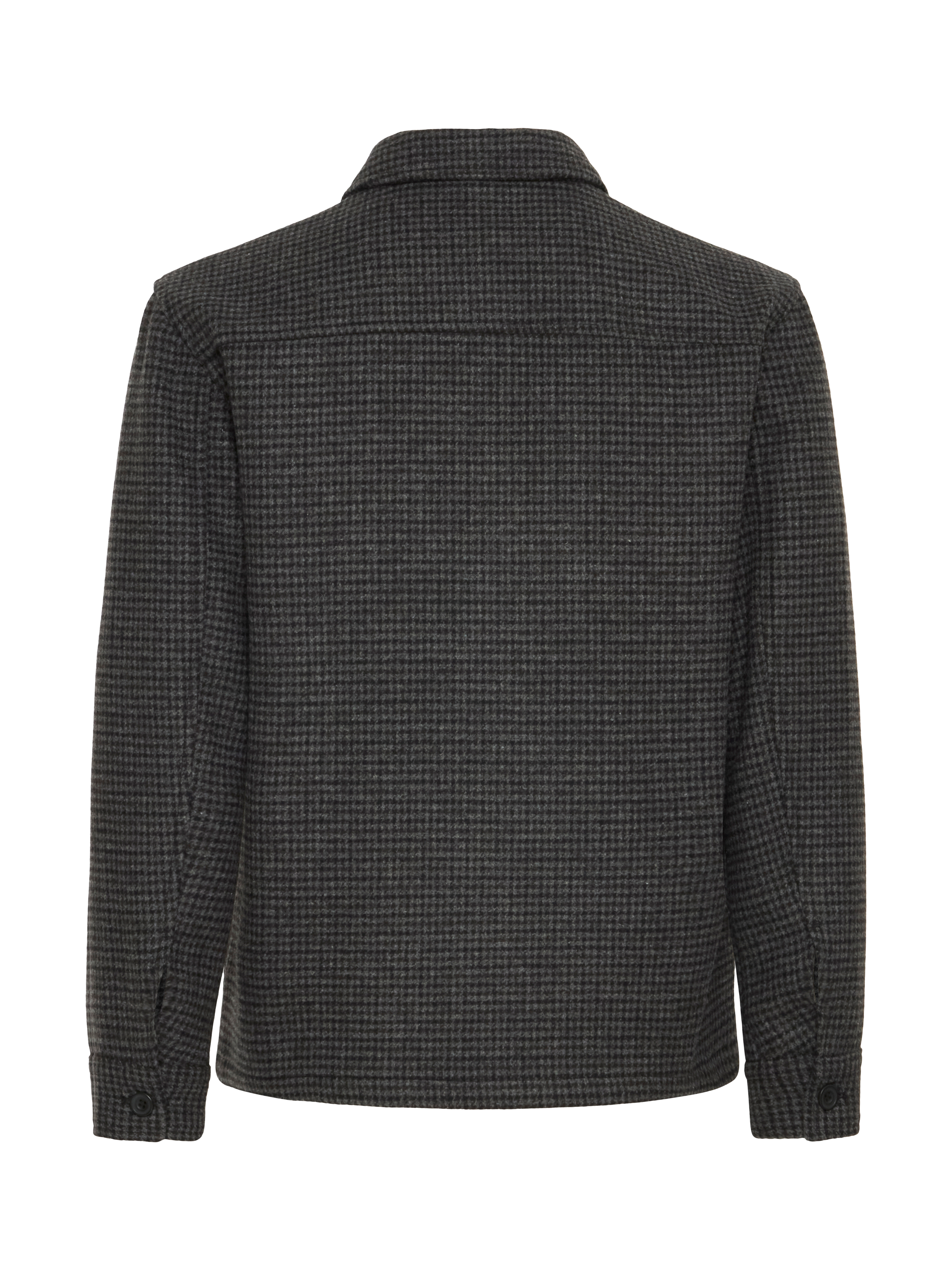 Product image 6 of 7, which shows Casual Friday Frilof Wool Blend Check Jacket, Dark Grey Melange, M