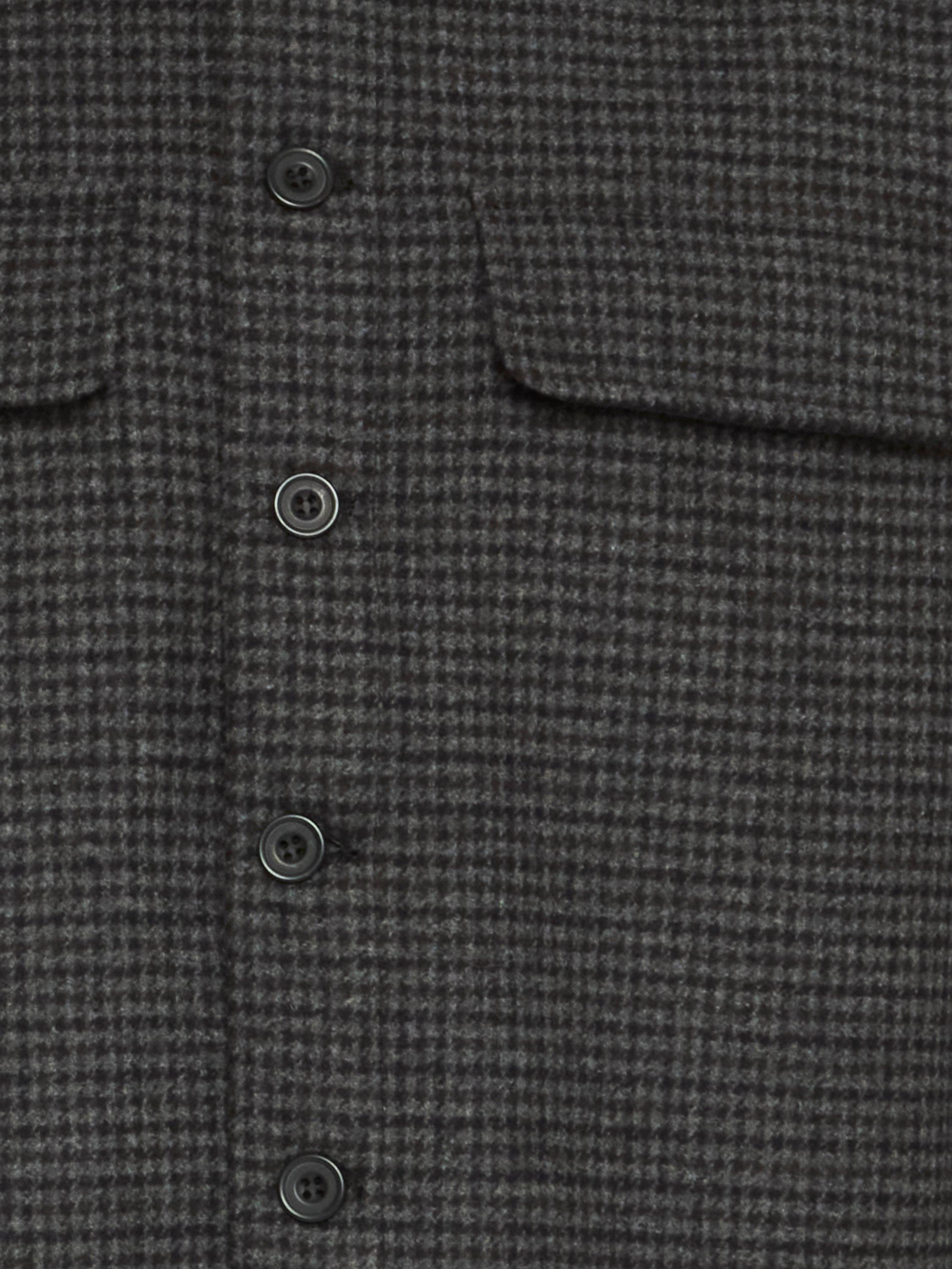 Product image 7 of 7, which shows Casual Friday Frilof Wool Blend Check Jacket, Dark Grey Melange, M