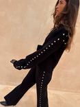 Never Fully Dressed Studded Back Cardigan, Black