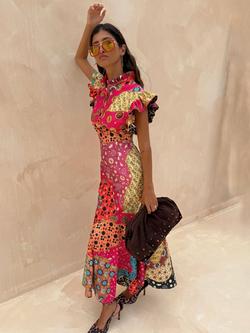 Never Fully Dressed Remi Morocco Maxi Dress, Multi, Multi