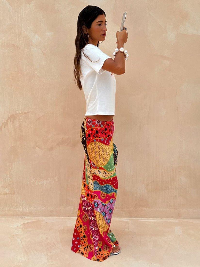 Product image 4 of 4, which shows Never Fully Dressed Dorris Morocco Print Skirt, Multi, 6