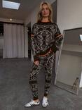 Never Fully Dressed Dana Bandana Print Jumper, Khaki