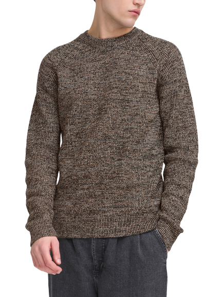 Casual Friday Wool Blend Walter Long Sleeve Crew Neck Jumper, Mid Green
