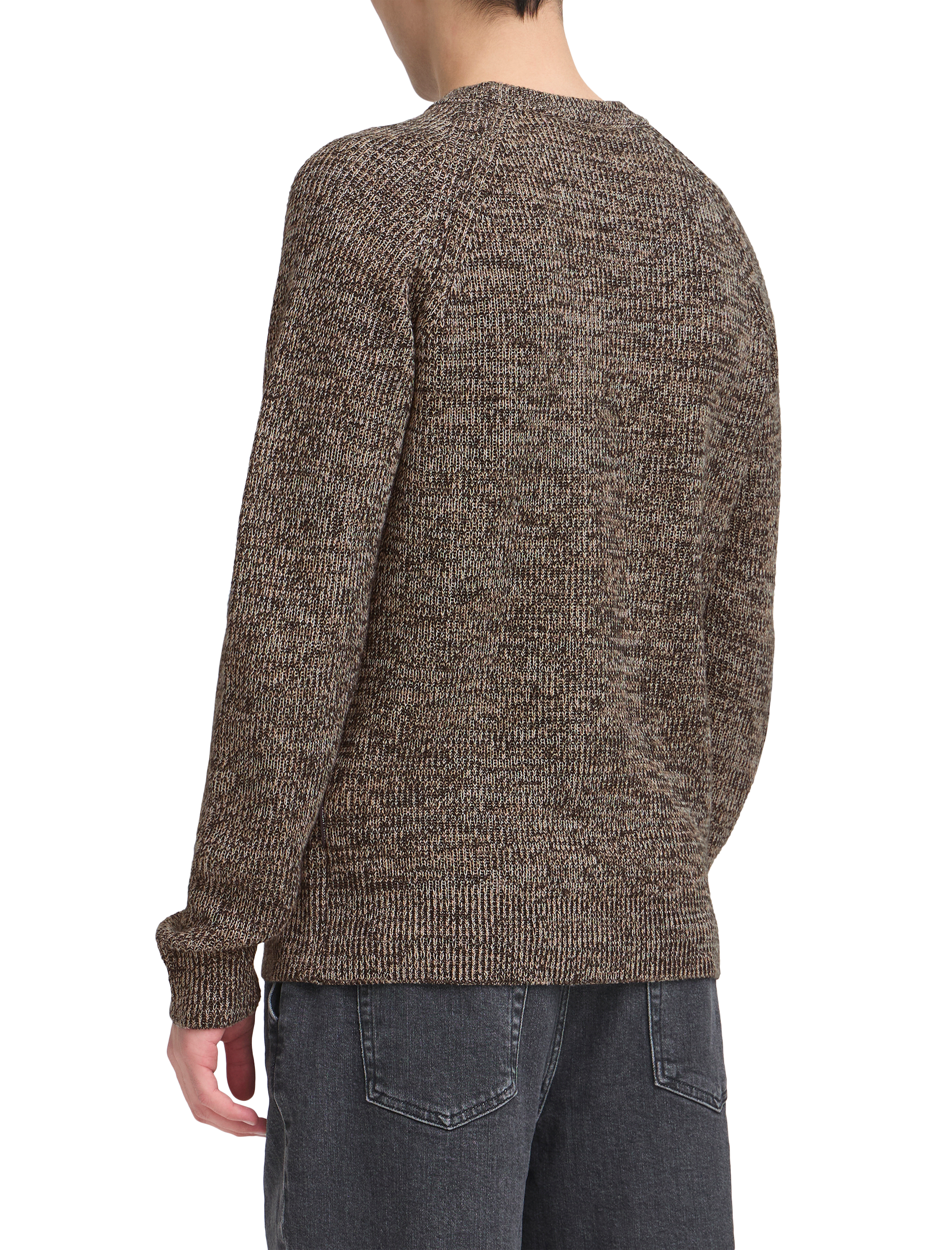 Product image 2 of 7, which shows Casual Friday Wool Blend Walthe Long Sleeve Crew Neck Jumper, Mid Green, S