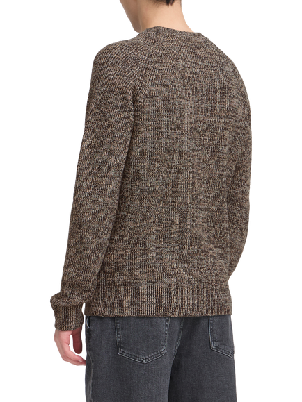 Casual Friday Wool Blend Walter Long Sleeve Crew Neck Jumper - view 2, Mid Green