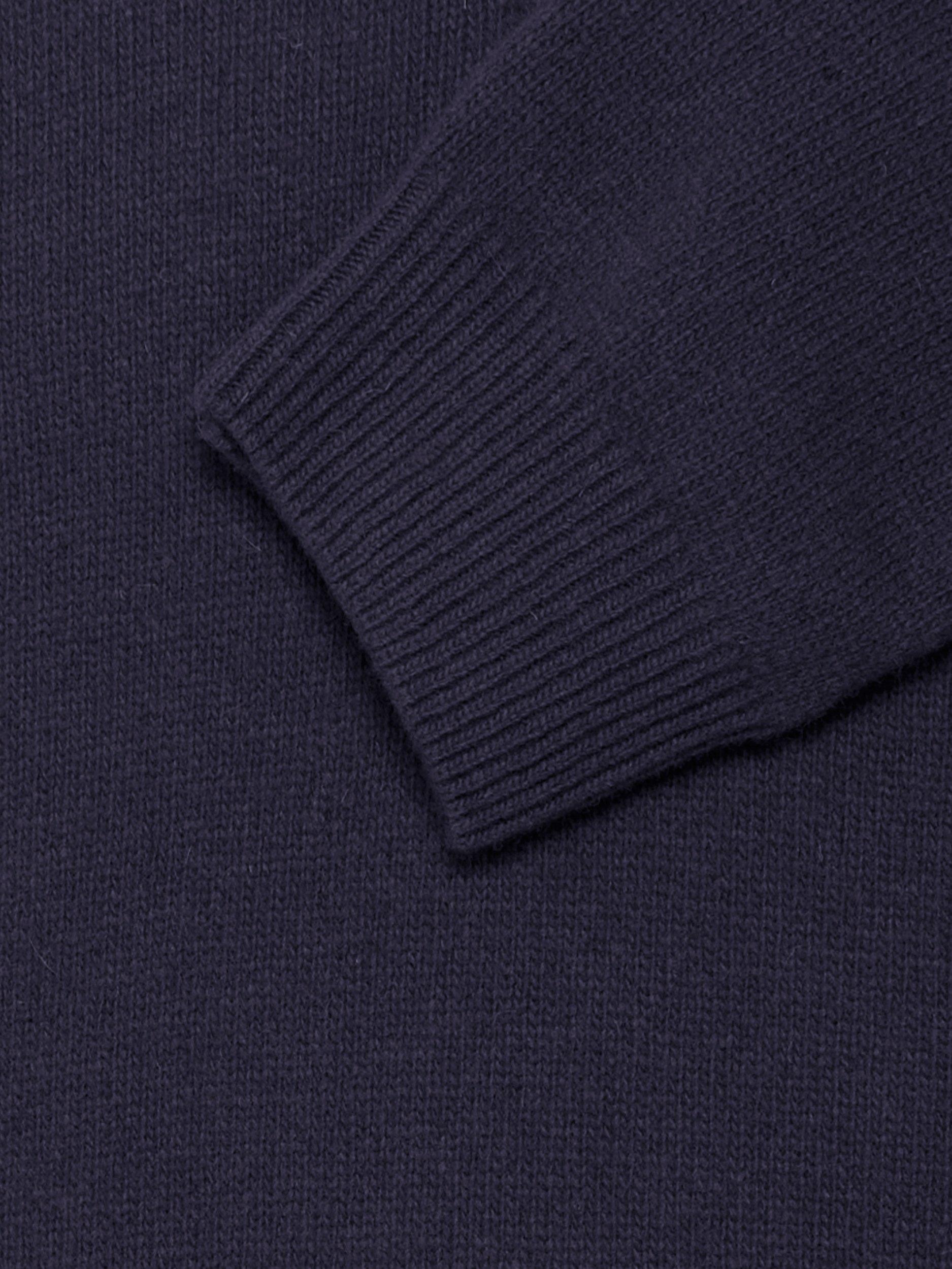 Product image 7 of 7, which shows casual Friday Karl Wool Blend Half Zip Long Sleeve Jumper, Dark Navy, S