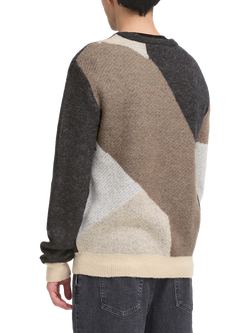 Casual Friday Noe Wool Blend NOE Crew Neck Jumper - view 2, Grey/Multi