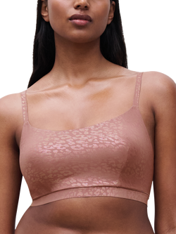 Chantelle Soft Stretch Padded Bralette, Pink Leo Shimmer