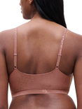 Chantelle Soft Stretch Padded Bralette, Pink Leo Shimmer