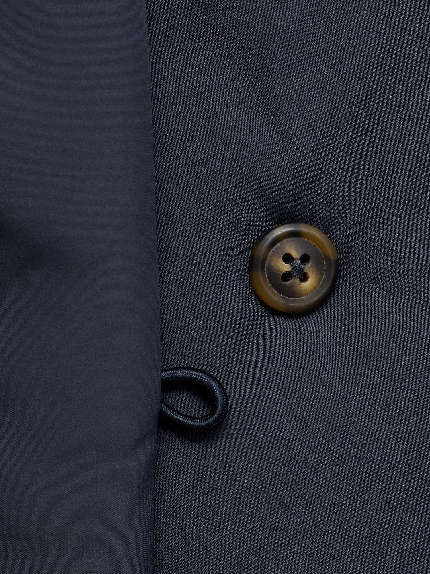 Product image 4 of 4, which shows Mango Baby Vichy Hooded Puffer Jacket, Navy, 12-18 months