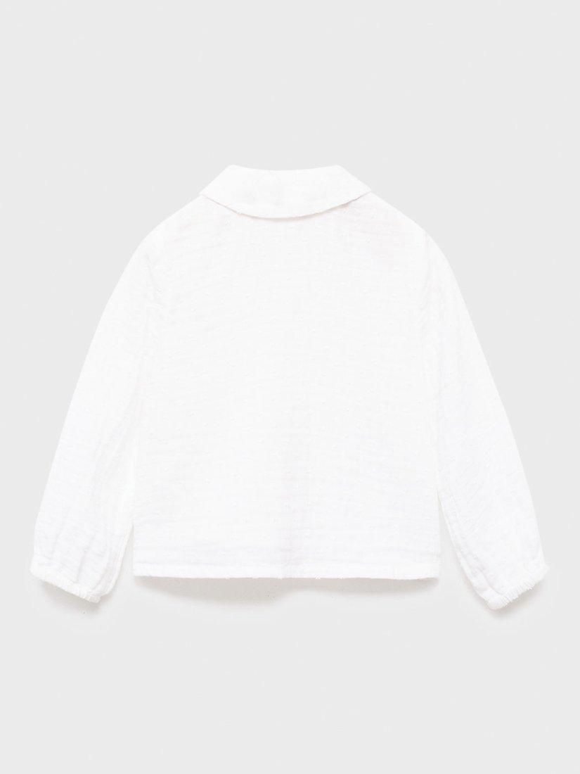 Product image 2 of 4, which shows Mango Baby Shirt, Natural White, 6-9 months