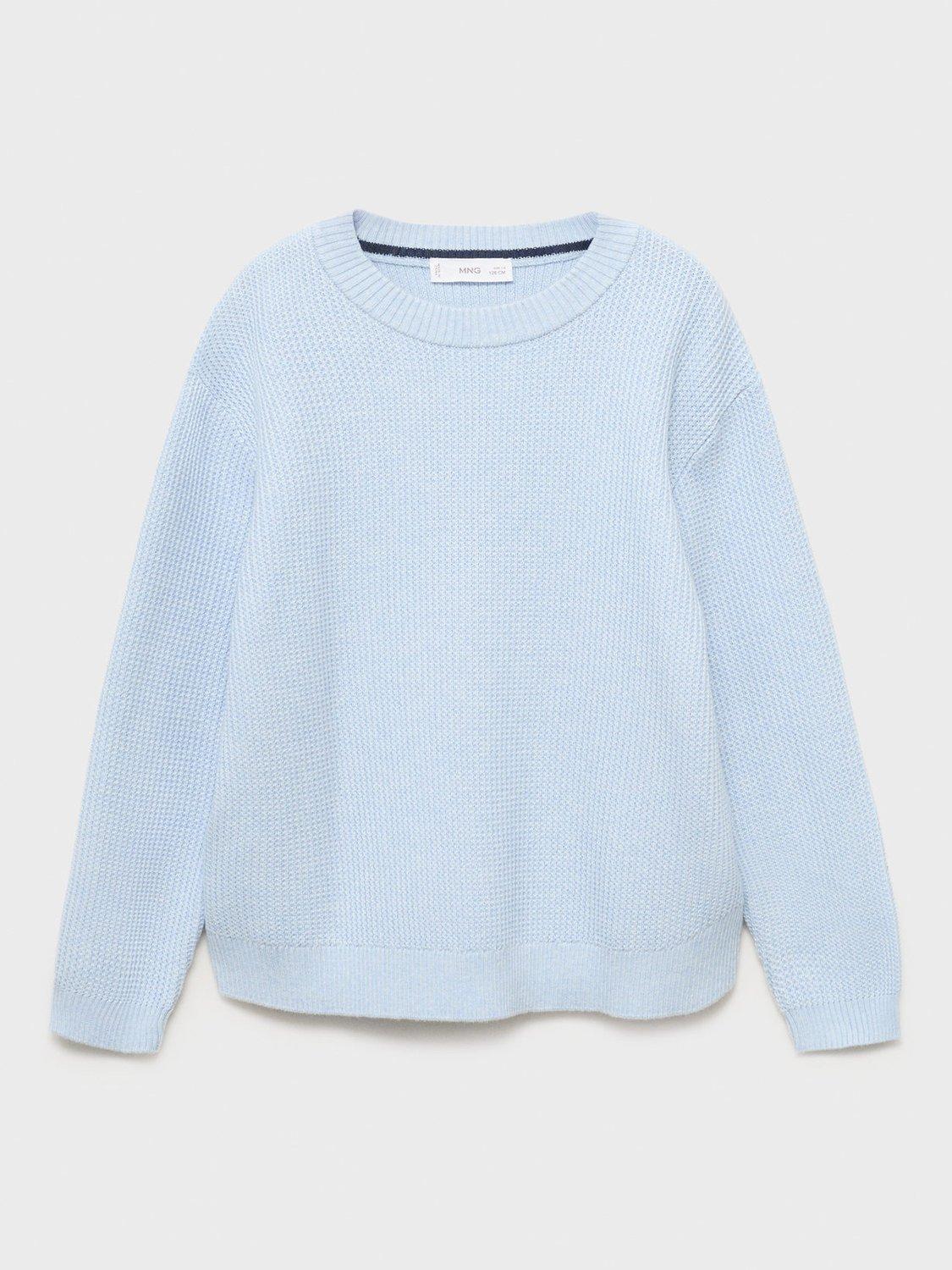 Product image 1 of 4, which shows Mango Kids' Toni Jumper, Lt-pastel Blue, 5-6 years