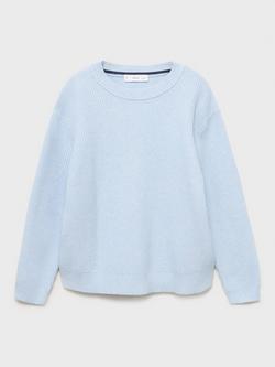 Mango Kids' Toni Jumper, Pastel Blue, Lt-pastel Blue