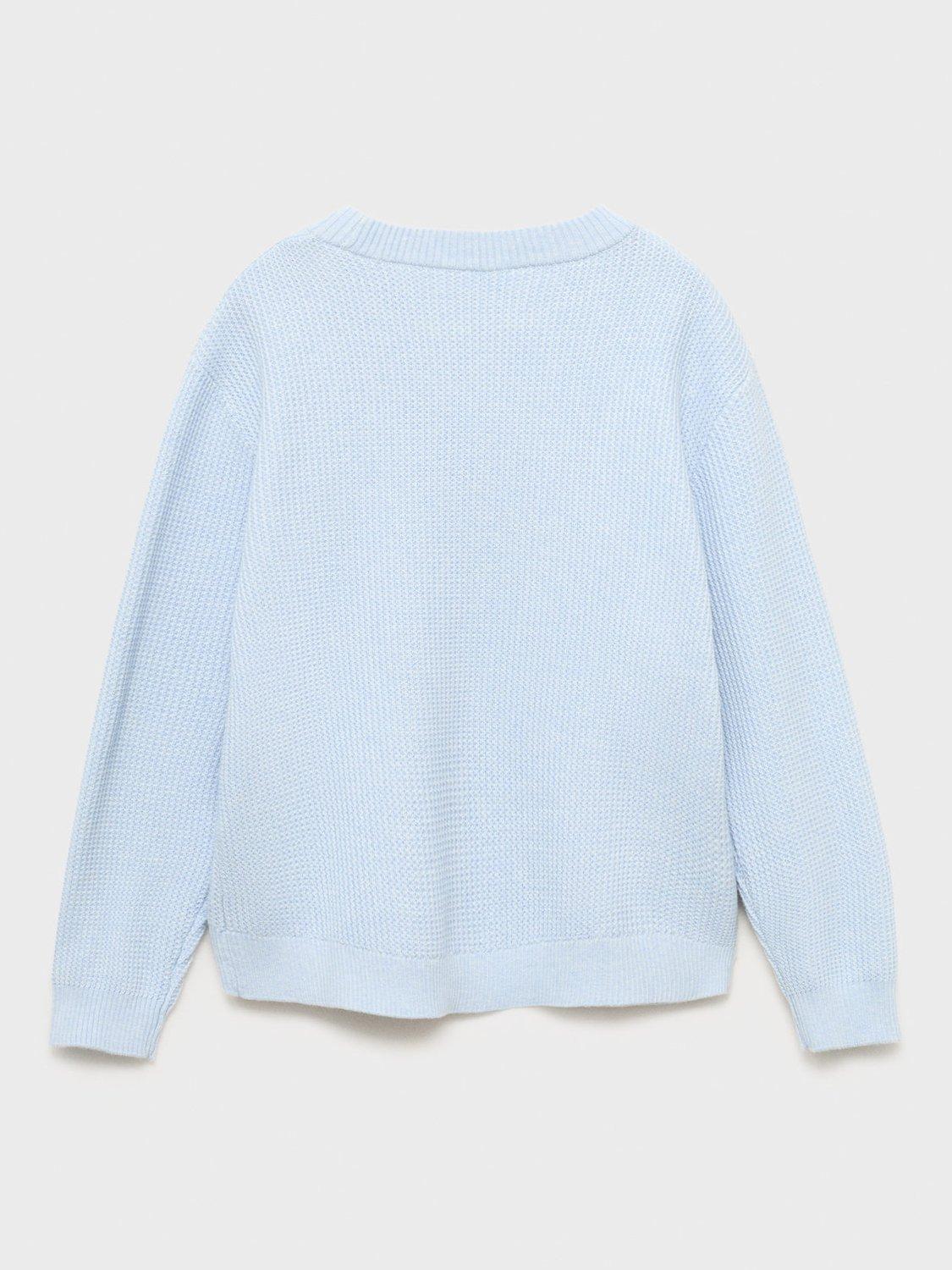 Product image 2 of 4, which shows Mango Kids' Toni Jumper, Lt-pastel Blue, 5-6 years