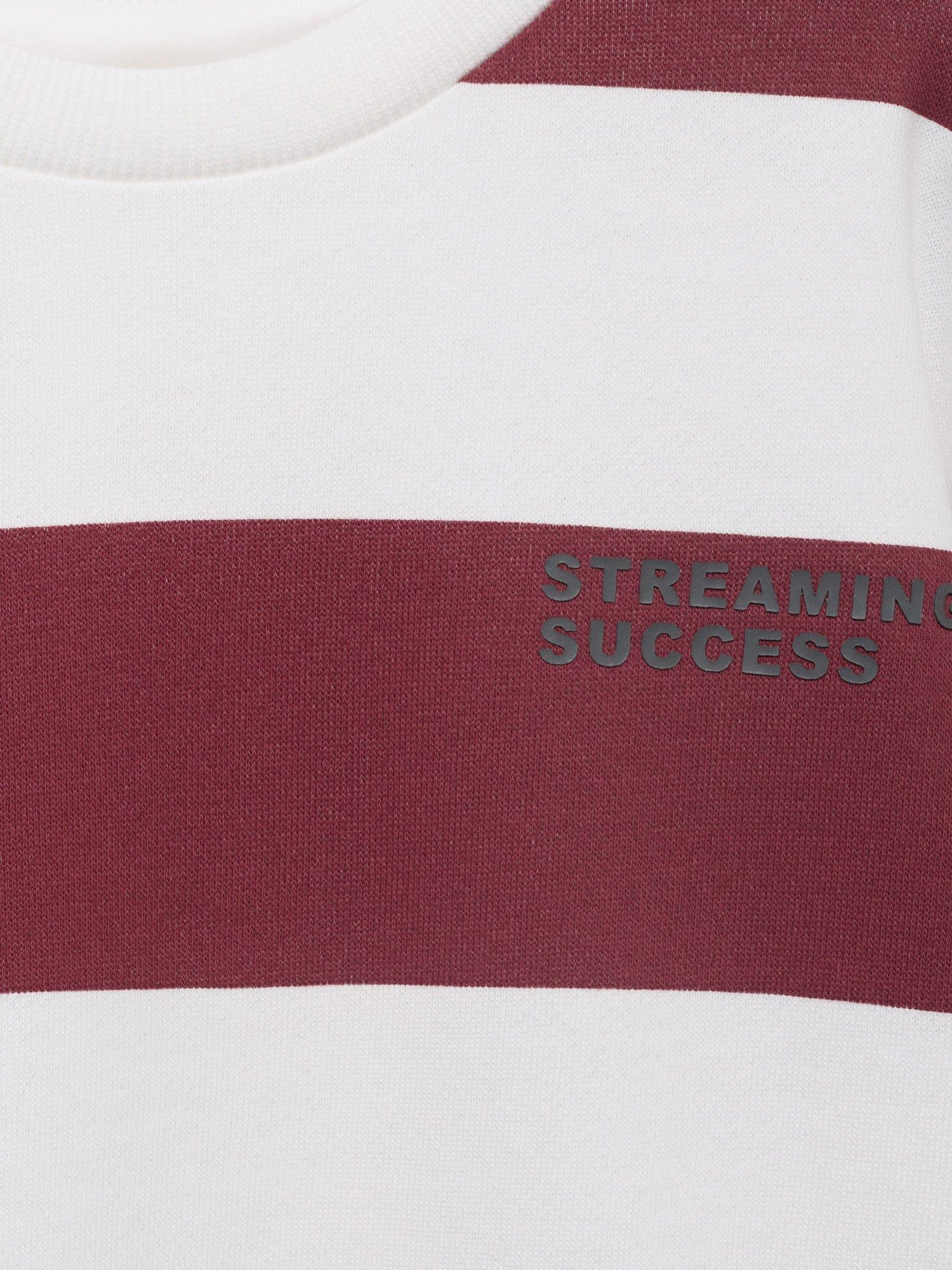 Product image 5 of 5, which shows Mango Kids' Striblo Sweatshirt, Dark Red, 9-10 years