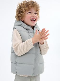 Mango Kids' Aldov Gilet, Turquoise Aqua