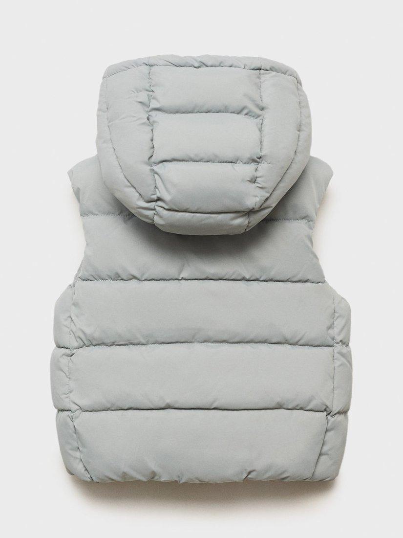Product image 3 of 6, which shows Mango Kids' Aldov Gilet, Turquoise Aqua, 3-4 years