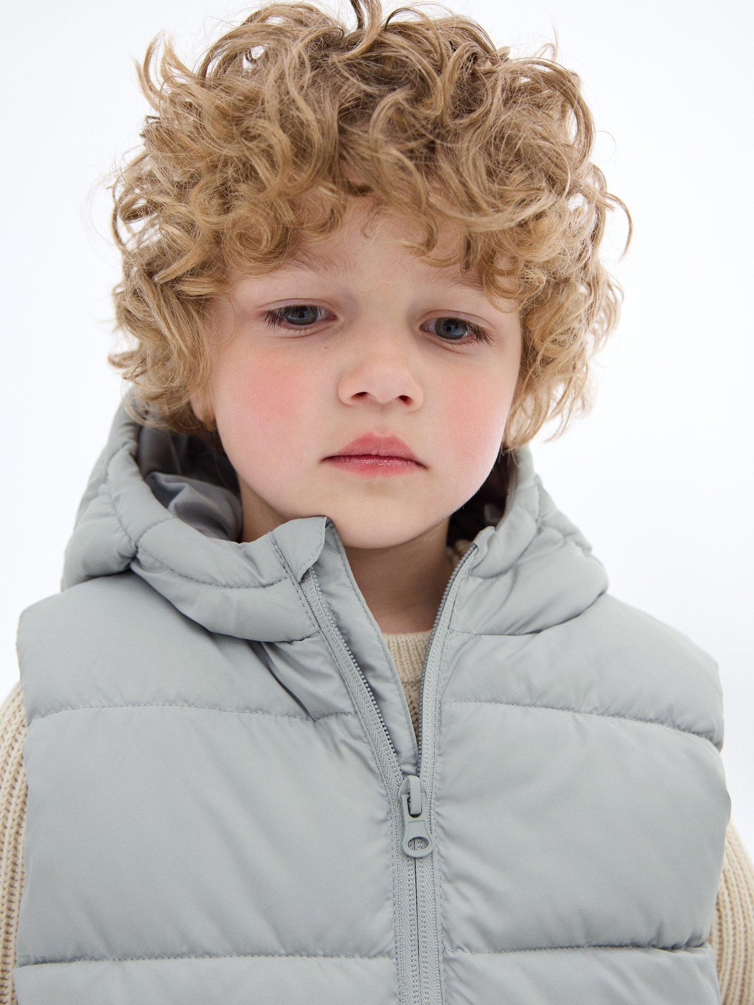 Product image 5 of 6, which shows Mango Kids' Aldov Gilet, Turquoise Aqua, 3-4 years