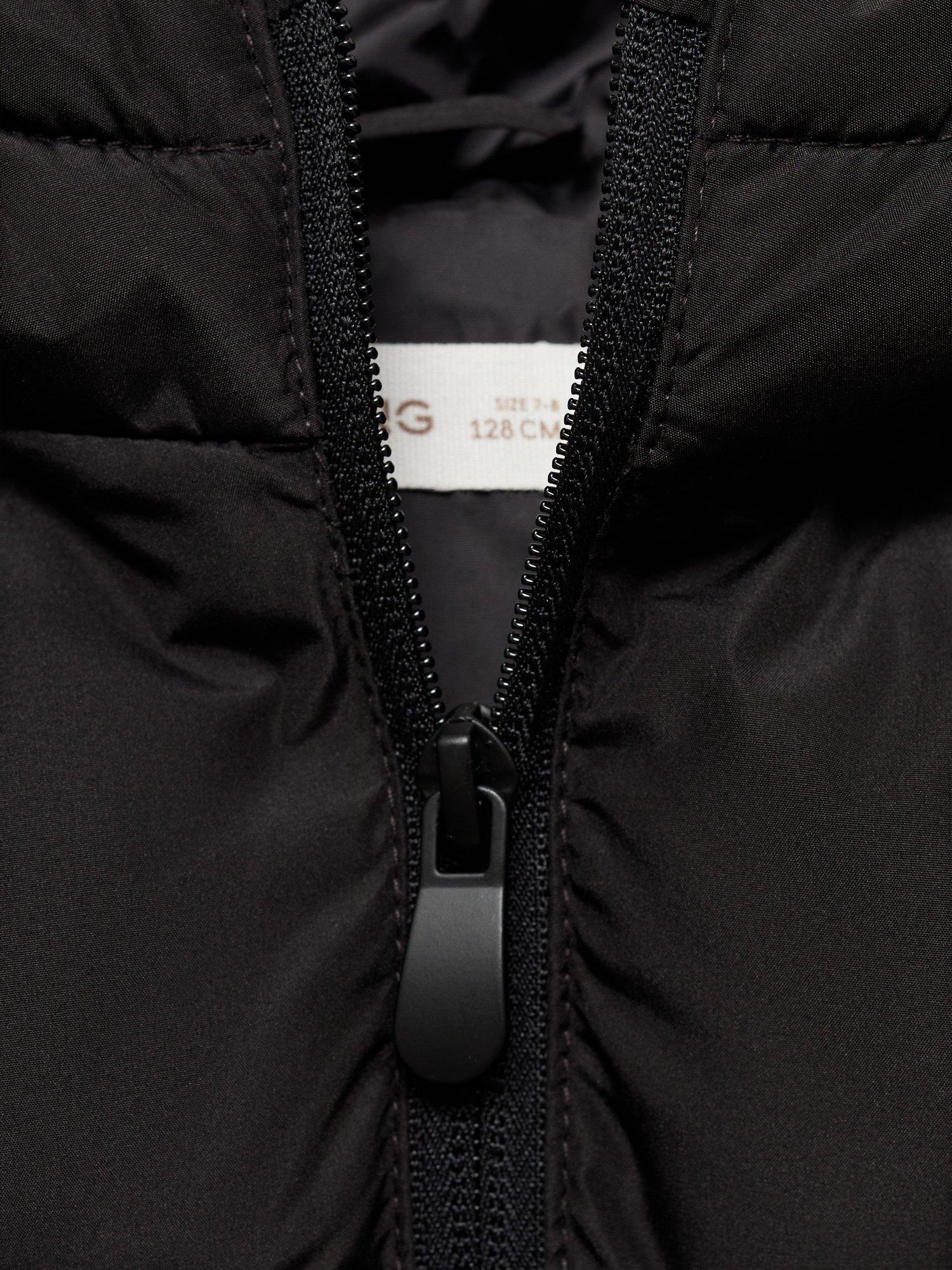 Product image 4 of 4, which shows Mango Kids' Manel Padded Gilet, Black, 11-12 years