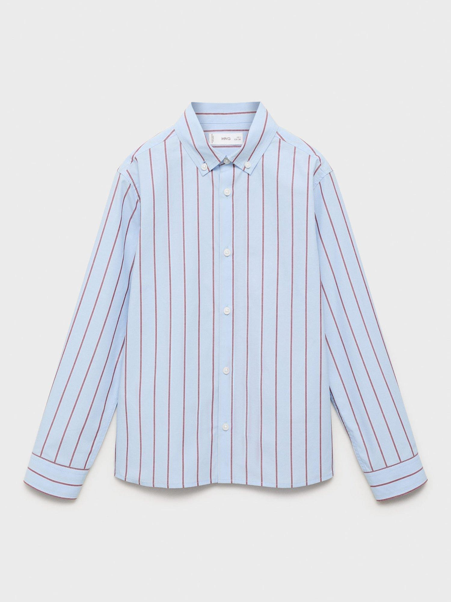Product image 2 of 6, which shows Mango Kids' Chroma Shirt, Light Pastel Blue, 12 years