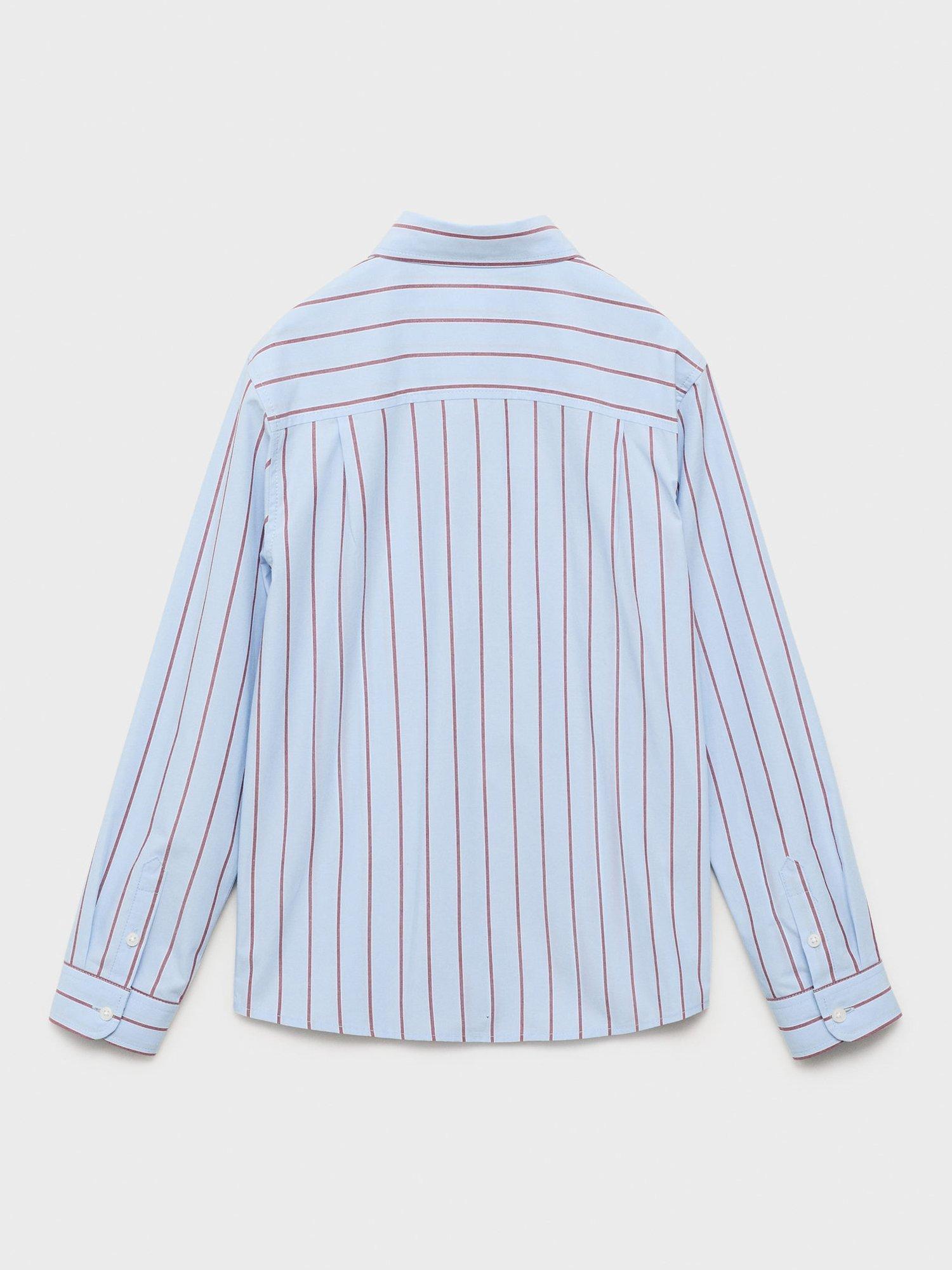 Product image 3 of 6, which shows Mango Kids' Chroma Shirt, Light Pastel Blue, 12 years