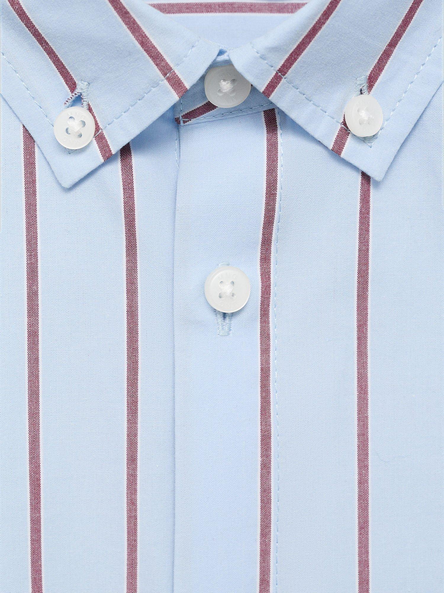 Product image 6 of 6, which shows Mango Kids' Chroma Shirt, Light Pastel Blue, 12 years