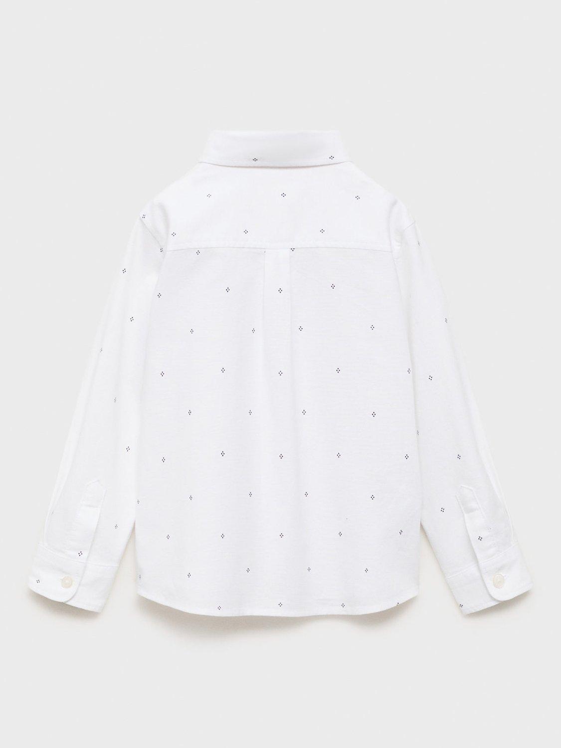 Product image 2 of 4, which shows Mango Kids' Oxford Shirt, White, 2-3 years