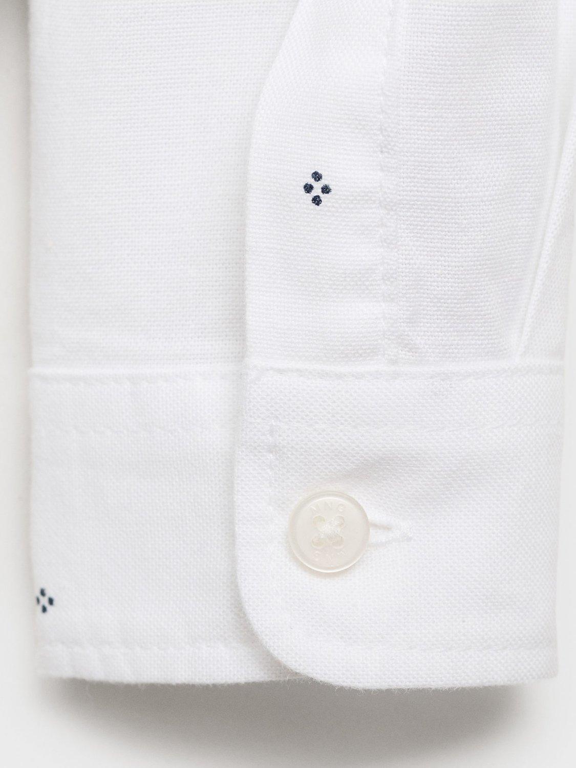 Product image 3 of 4, which shows Mango Kids' Oxford Shirt, White, 2-3 years