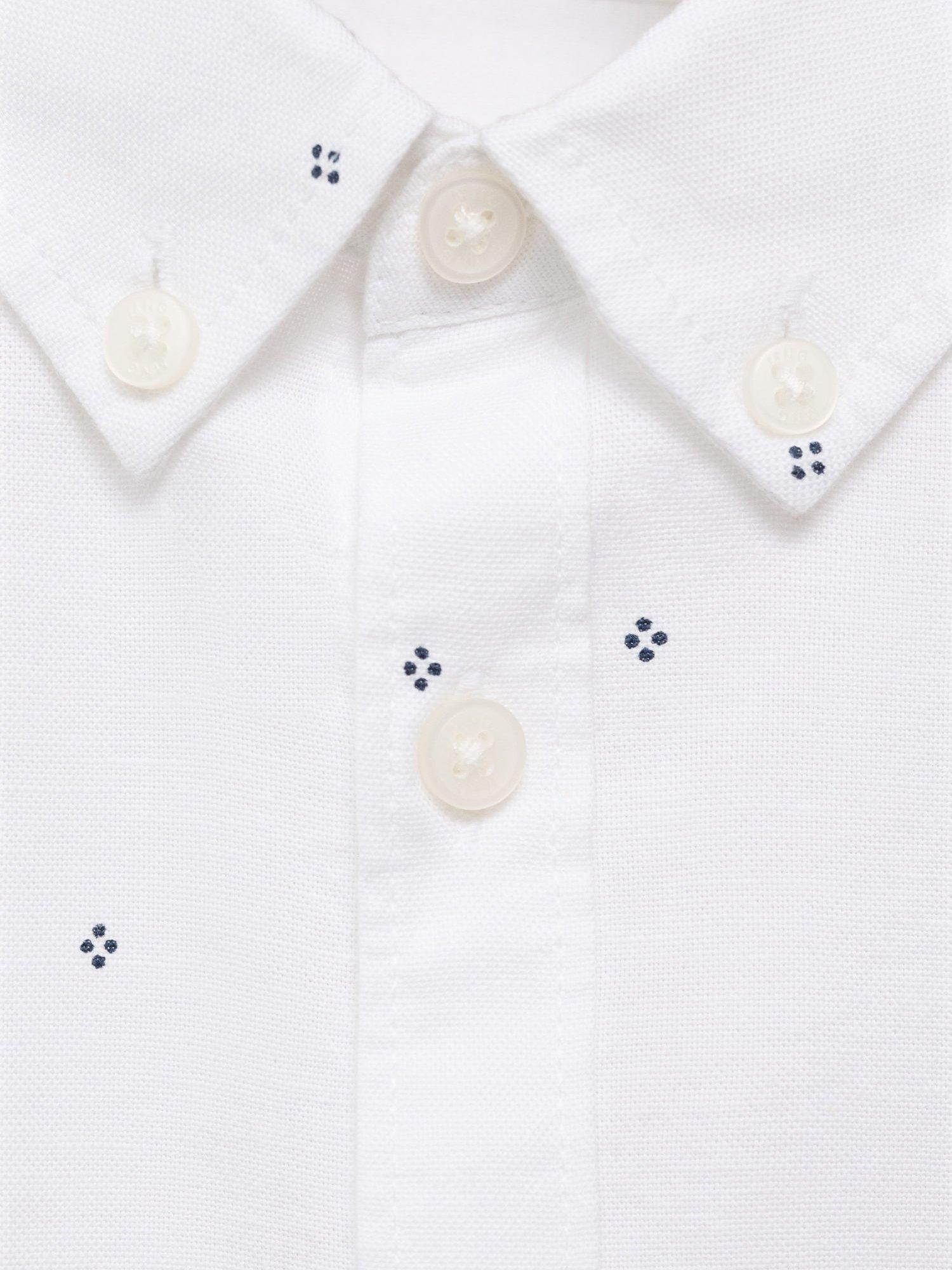 Product image 4 of 4, which shows Mango Kids' Oxford Shirt, White, 2-3 years