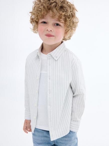 Mango Kids' Oxford Shirt, Green, Green