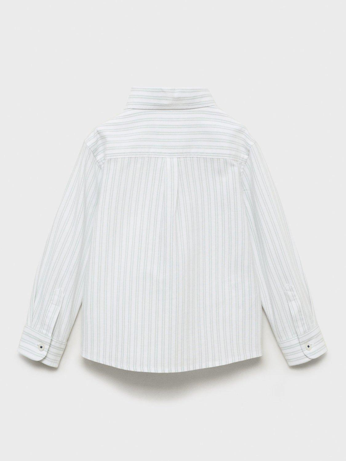 Product image 3 of 5, which shows Mango Kids' Oxford Shirt, Green, 12-18 months