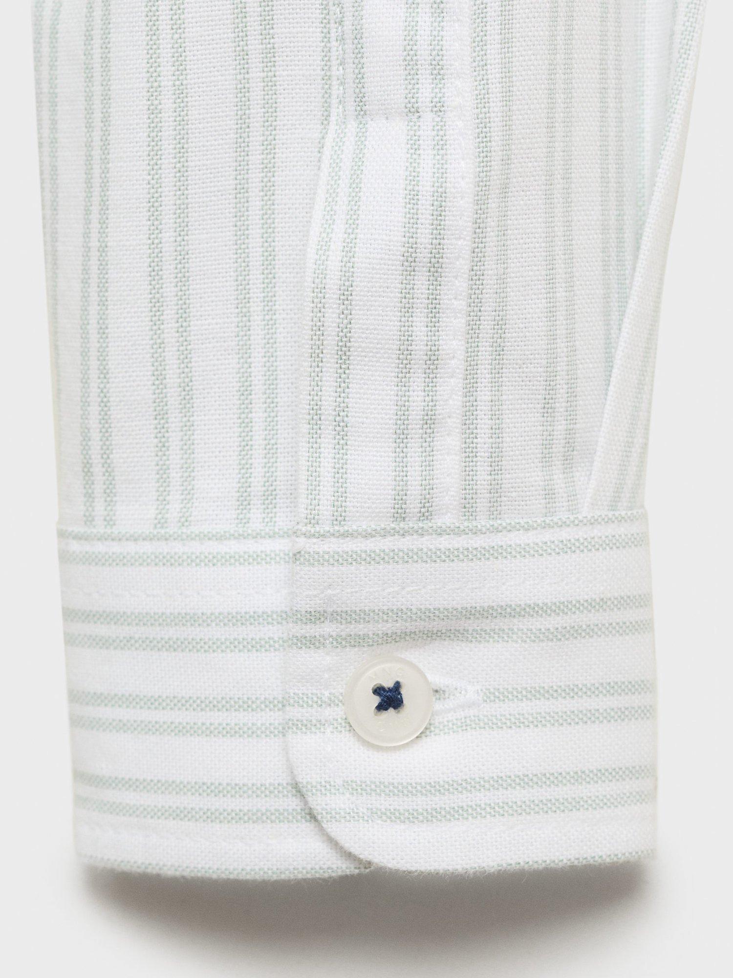 Product image 5 of 5, which shows Mango Kids' Oxford Shirt, Green, 12-18 months