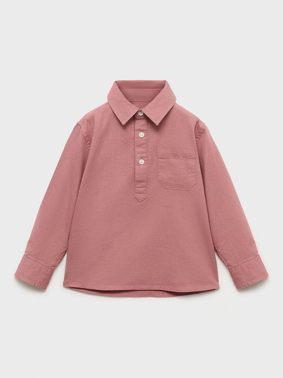 Product image 1 of 5, which shows Mango Kids' Polo Shirt, Dark Red, 3-4 years
