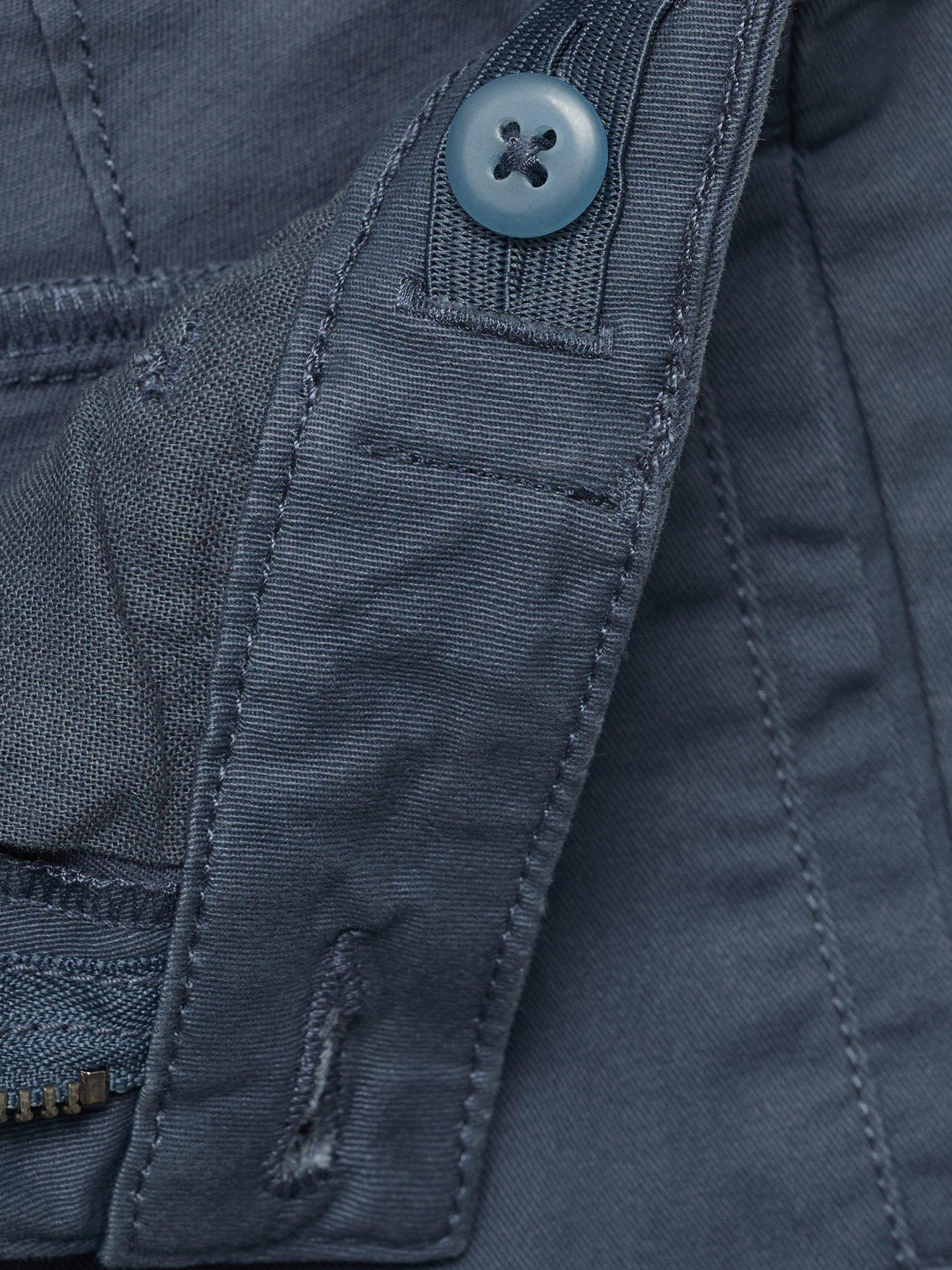 Product image 5 of 5, which shows Mango Kids' Cotton Rich Cargo Trousers, Medium Blue, 6 years