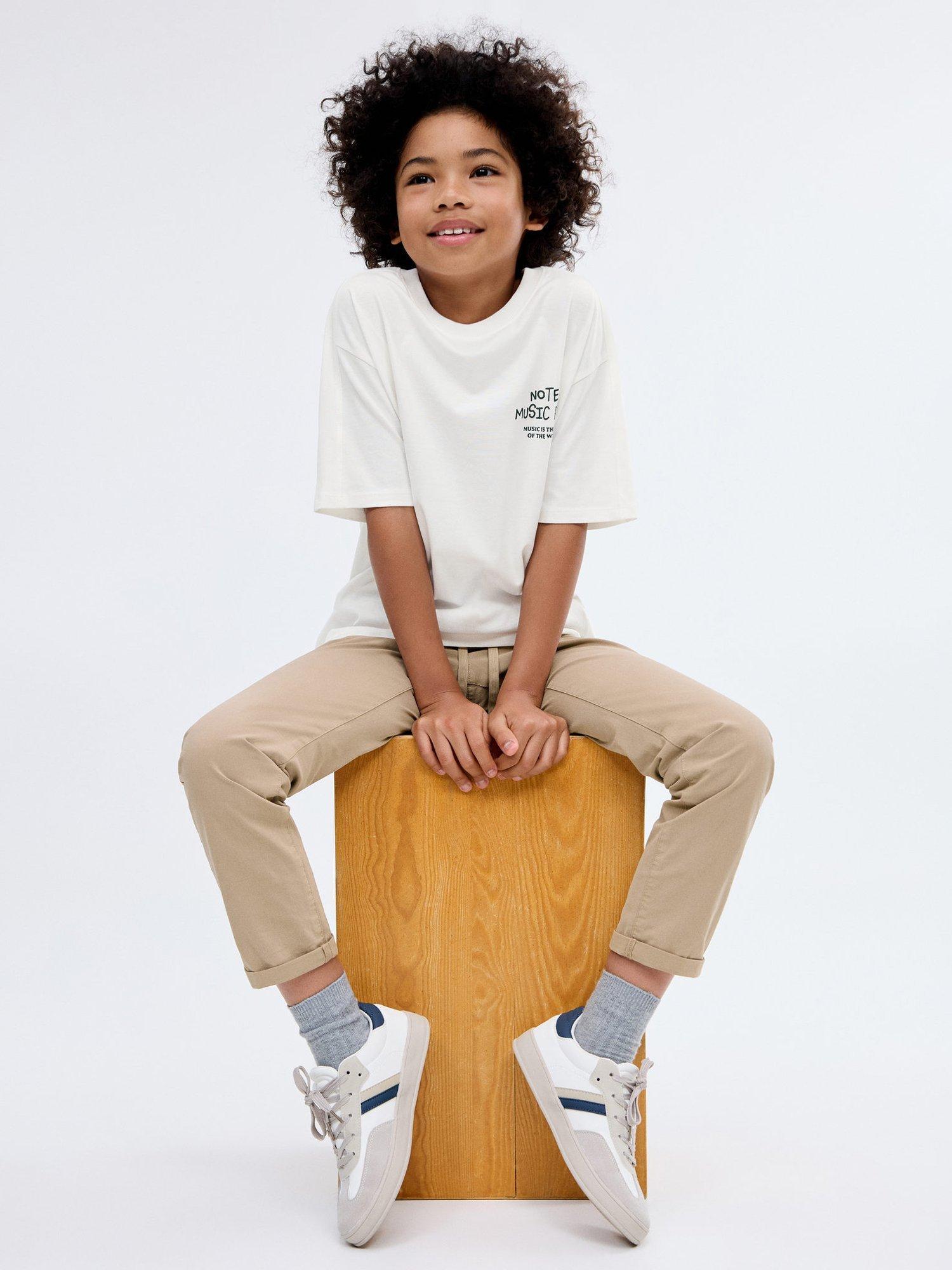 Product image 1 of 5, which shows Mango Kids' Franky Drawstring Trousers, Medium Brown, 10 years