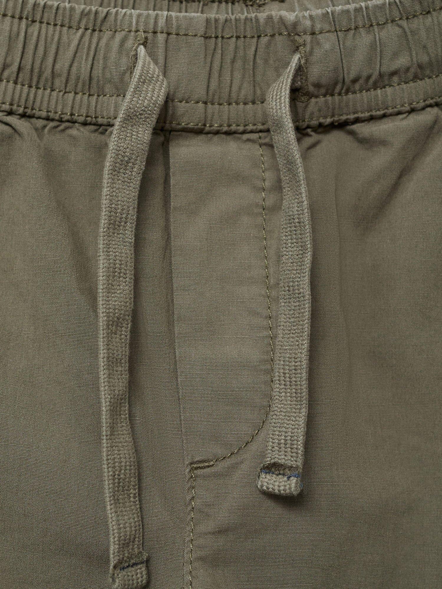 Product image 6 of 6, which shows Mango Kids' Franky Drawstring Trousers, Khaki, 11 years