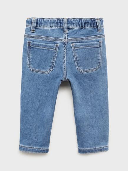 Mango Kids' Pablo Slim Drawstring Jeans - view 2, Blue