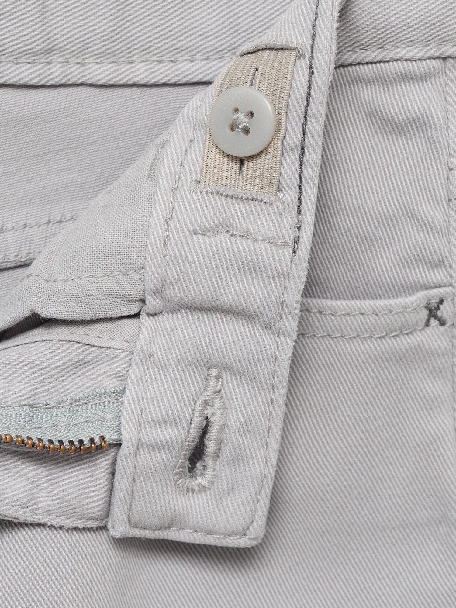 Product image 4 of 4, which shows Mango Kids' Peru Cuffed Denim Jeans, Pastel Grey, 7 years
