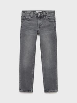 Mango Kids' Regular Jeans, Grey