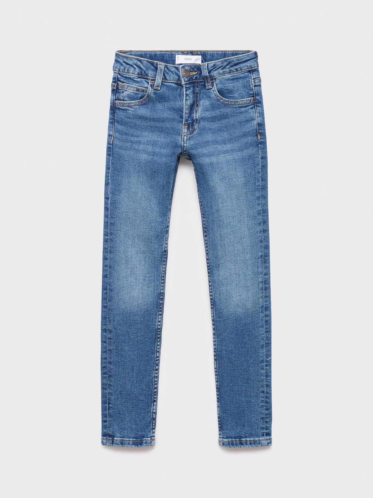 Product image 1 of 4, which shows Mango Kids' Skinny Jeans, Open Blue, 10 years
