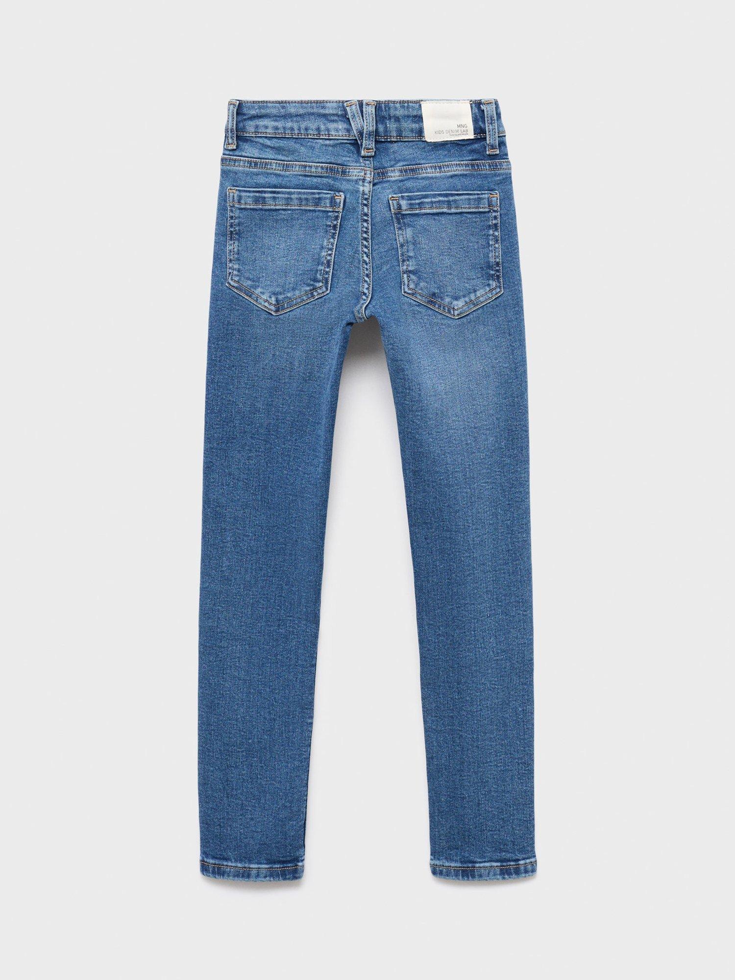 Product image 2 of 4, which shows Mango Kids' Skinny Jeans, Open Blue, 10 years