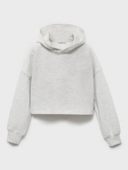Mango Kids' Fun Hoodie, Pastel Grey - view 2, Pastel Grey