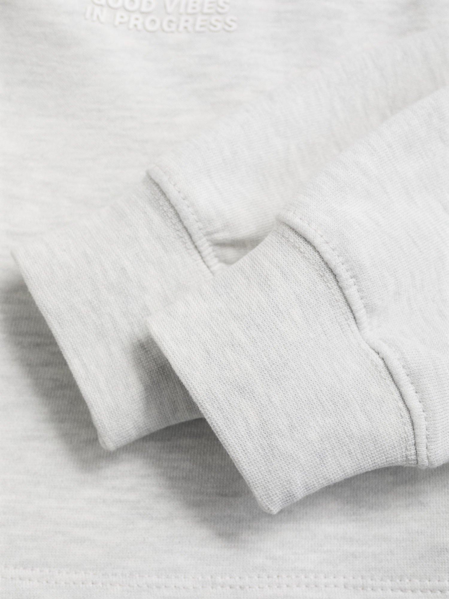 Product image 4 of 6, which shows Mango Kids' Fun Hoodie, Pastel Grey, 11-12 years