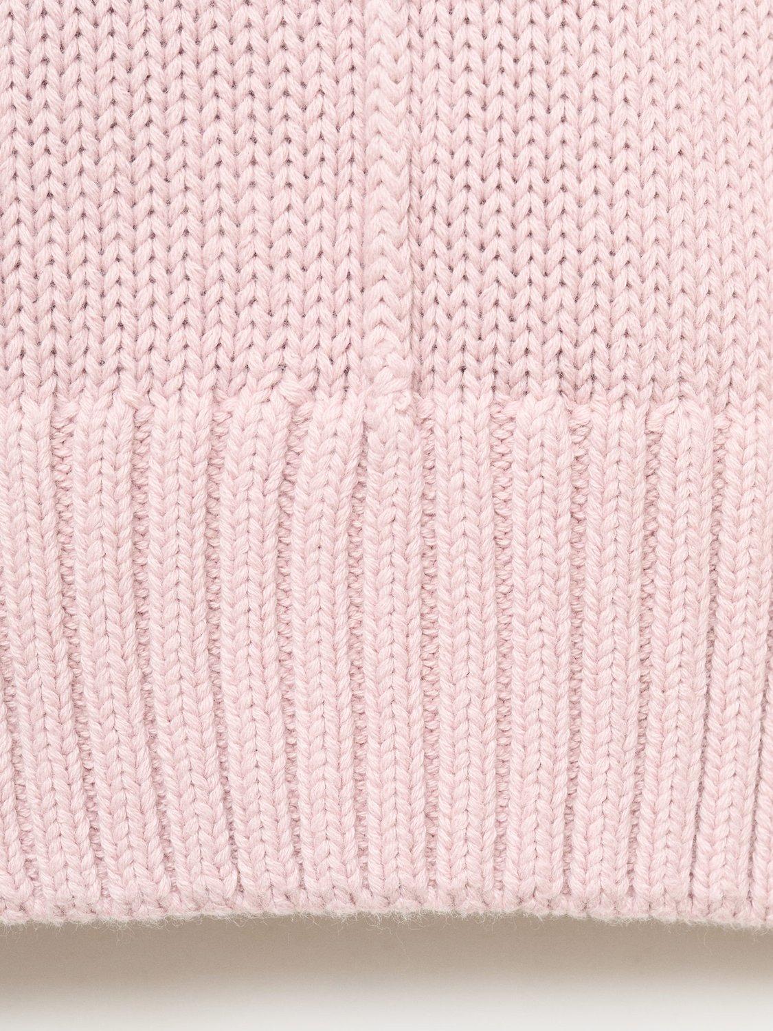 Product image 5 of 7, which shows Mango Kids' Siena Cotton Long Sleeved Jumper, Pastel Pink, 5-6 years