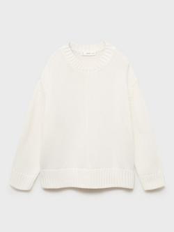 Mango Kids' Siena Cotton Long Sleeved Jumper - view 2, Natural White