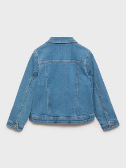 Mango Kids' Allegra Demin Jacket, Mid Blue - view 2, Mid Blue